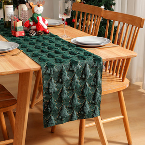 Nouveau chemin de table en polyester/coton tissé blanc, résistant à l'huile, pour Noël, Halloween, fantôme, automne, hiver, citrouille, fête, décoration de table, maison - Product Image 2