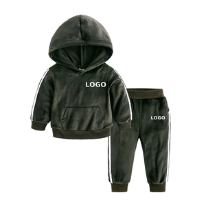 Conjunto Deportivo de 2 Piezas para Adolescentes, Personalizable, Liso, de Terciopelo, para Niñas, Ropa Deportiva de Invierno - Product Image 5