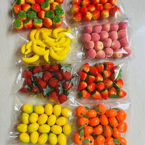 Fruta de simulación de plástico naranja plátanos limas manzana frutas artificiales para el hogar cocina fiesta fotografía Prop boda - Product Image 4