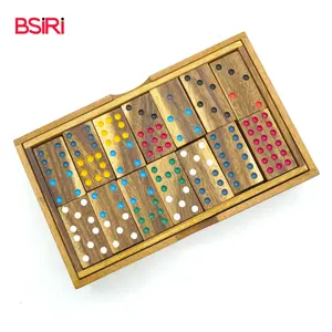 Domino 9 L Puzzle OEM ODM Brand 2023 Hot Game Best Seller Wooden Thailand Product Best Seller Enjoy Party