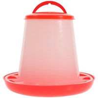Hainiu HT-03 Nouveau Mangeoire Automatique PP pour Poulets avec Garantie, Bac d'Alimentation pour Élevage Avicole, Rouge, Longue Durée de Vie
