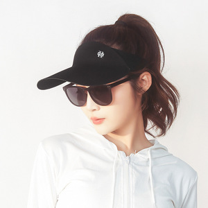 Running Sunshade Visor Hat Adjustable Breathable For Adults Children Unisex Summer Outdoor Use Flat Brim Polyester Material - Product Image 3