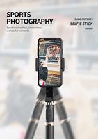 Q08 stabilisateur de cardan 360 Rotation pour téléphone Selfi Stick avec trépied caché Mobile vidéo de cardan à axe unique pour Tik Tok