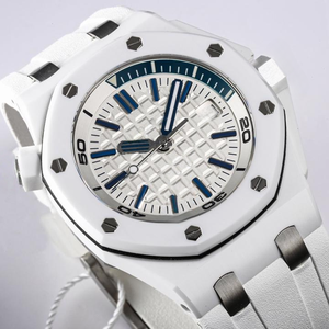Relojes Mecánicos para Hombre, Reloj de Metal, Estilo Moderno, Reloj Automático de Lujo para Hombre, Cerámica Blanca de 42 mm, Correa de Buceo de Goma - Product Image 2