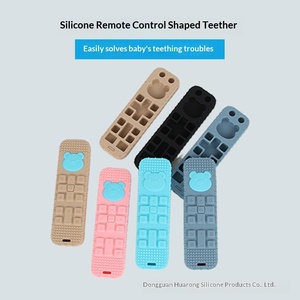 Mordedor de silicona de grado alimenticio para bebés, molde privado, resistente al desgaste, juguete para morder, cuidado de las encías, negro, azul, rosa - Product Image 2