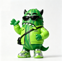 Figurine de collection personnalisée en PVC et ABS, motif Monstre Pastèque, jouet boîte mystère à ouverture aléatoire, fabriqué en usine en Chine, personnalisable pour la vente en gros aux marques