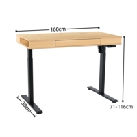 Bureau debout électrique intelligent avec réglage de la hauteur par moteur unique, matériau PVC durable, design moderne pour usage professionnel