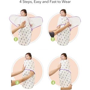 Saco de Dormir Orgánico para Bebé BambooBud, Lavanda, 0-3 Meses, Envoltura Ligera de Rayón Derivado del Bambú - Product Image 5