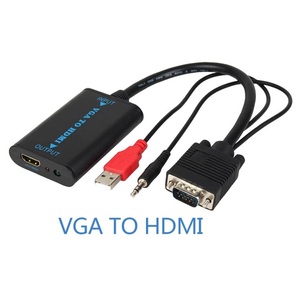 Adaptador de audio y vídeo Vga a HDMI con entrada de audio de 3,5 mm para conexión a monitor de computadora - Product Image 4
