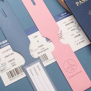 Étiquette de bagage en cuir anti-perte pour l'embarquement, personnalisable avec logo, format carte de visite, étiquette de contrôle pour valise, vente en gros - Product Image 4