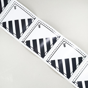 Giấy tổng hợp tùy chỉnh in an toàn cuộn nhãn không thấm nước dính Vinyl PVC bền dầu cảnh báo nhãn - Product Image 2