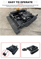 Tondeuse à gazon électrique sur chenilles de haute qualité, 1300 mm, tout-terrain, télécommandée par intelligence artificielle, avec moteur pour jardin et ferme (70