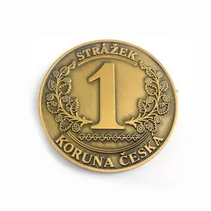 Wholesale Custom Made Commemorative Metal Plated Gold Europe Wedding Anniversary Charm Coin