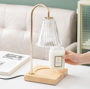 Brûleur à Cire Parfumée Sans Fumée en Bois et Métal, Lampe Chauffe-Cire à Parfum à Changement de Couleur, Minuteur Réglable, USB - Product Image 5