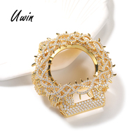 Lunette octogonale de luxe pour montre, accessoire de bijouterie, avec griffes, pour montre Casio GA6900, boîtier de montre en moissanite