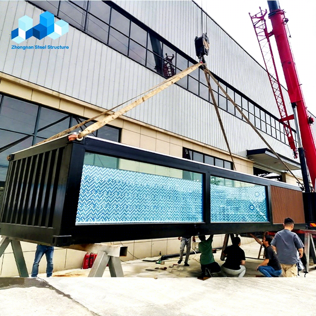Zhongnan Detachable Custom 20ft 40ft Luxury Modular Filtration and Heating System Shipping Container Swimming Pool with Spa