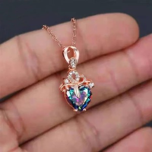 Collar con colgante de corazón para mujer, joyería sencilla y moderna, regalo para uso diario - Product Image 2