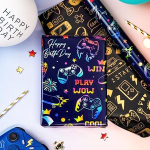 Papel de regalo holográfico con temática de controlador de videojuegos, 46.8 pies cuadrados, papel de regalo para niños de cumpleaños - Product Image 2