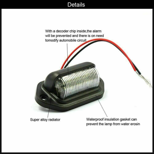 Nouveau 2 pièces Led plaque d'immatriculation lumière numéro lampe pour Fiat Ducato pour Peugeot Boxer Citroen <span class=keywords><strong>Jumper</strong></span> Bus Box Lancia Ypsilon Mk2 Musa - Product Image 5
