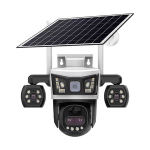 Caméra solaire à 3 objectifs avec vision nocturne, 6MP, batterie 8000mAh, caméra de sécurité sans fil extérieure PTZ - Product Image 1