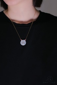 Adorable collar de cadena de oro de gatito de jadeíta blanca, joyería delicada caprichosa para mujeres de moda, uso diario versátil - Product Image 3