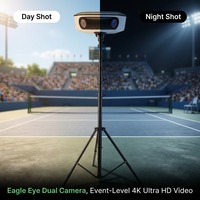 Caméra d'action professionnelle 4K AI avec suivi automatique pour diffusion en direct de matchs de football et analyse des stades