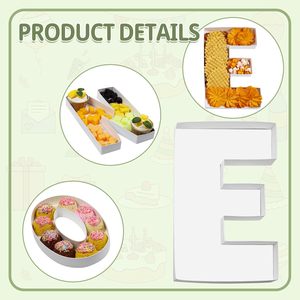 8inch First Year Birthday Charcuterie Board ONE Letters Fillable Paperboard White for Party Snacks Display - Product Image 3