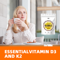 Vitamine D3 & K2 Mk7 de marque OEM avec des gélules d'huile de noix de coco