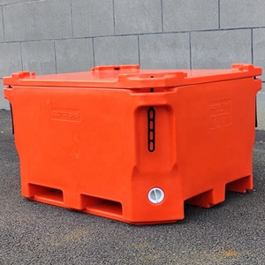 450L double-walled, insulated plastic blue fish tubs