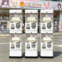 Distributeur automatique de capsules de jouets pour enfants, machine à bonbons à monnayeur, paiement par pièces, cartes de crédit et jetons, en plastique durable