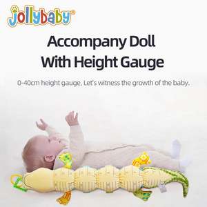 Jollybaby Juguete de Peluche de Cocodrilo Medidor de Altura, Regla de Medición, Juguete Musical Multitexturado para Tiempo Boca Abajo con Sonajeros - Product Image 2