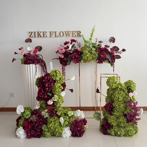 <span class=keywords><strong>Fleurs</strong></span> d'allée <span class=keywords><strong>de</strong></span> mariage, bouquets <span class=keywords><strong>de</strong></span> demoiselles d'honneur, Anthurium bordeaux, Hortensia vert, <span class=keywords><strong>fleurs</strong></span> artificielles, centres <span class=keywords><strong>de</strong></span> <span class=keywords><strong>table</strong></span> pour événements et fêtes - Product Image 2