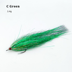 Flashabou Pike Streamer, Streamer pour poissons de prédateurs d'eau salée, Mosca pour Maskinonge - Product Image 6