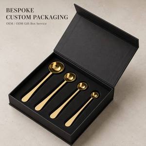 Minimalistisches Ringloses 18/10 Edelstahl Messlöffel-<span class=keywords><strong>Set</strong></span> mit Langem Griff und Tropfenform in <span class=keywords><strong>Gold</strong></span> für Europäische Boutique-Küchen und Geschenke - Product Image 6