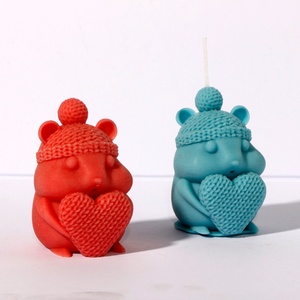 Molde de Silicona 3D para Velas de San Valentín, Molde de Silicona con Forma de Corazón y Ratón para Velas, Decoración del Hogar, Molde para Velas Aromáticas y Resina - Product Image 3