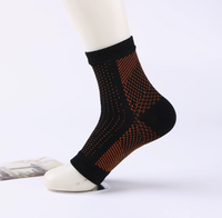 Chaussettes de sport tricotées à doigts ouverts, respirantes, avec talon élastique de compression