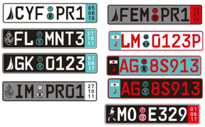 Accessoires de voiture, plaque d'immatriculation personnalisée aux normes européennes, plusieurs designs - Product Image 2