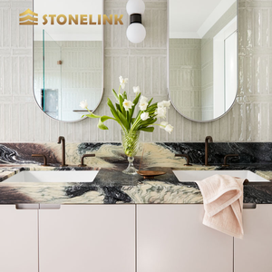Mármol <span class=keywords><strong>Cipollino</strong></span> Ondulato Moderno Pulido en Capas con Vetas en Negro, Marrón y Blanco, Piedra Natural para Paredes y Pisos de Baños con un Toque Elegante - Product Image 6