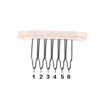 Vente en gros de pinces à perruque en métal à 9 dents pour perruque Clips d'extension de cheveux pour perruque Accessoires de postiche