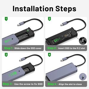 Ikatak New 6 trong <span class=keywords><strong>1</strong></span> USB C HUB M.2 NVMe SSD bao vây Tương thích với <span class=keywords><strong>Mac</strong></span> <span class=keywords><strong>Pro</strong></span>/không khí/Dell/Lenovo Cổ Phiếu có sẵn - Product Image 6