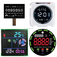 Kustom profesional FSTN layar kristal cair berbentuk bulat produk kode segmen modul LCD