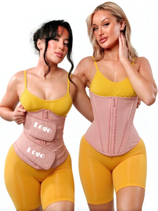 <span class=keywords><strong>Ceinture</strong></span> Corset Amincissante Rose pour Femme, Gaine Colombienne de Sport, Shapewear, Fajas Colombianas Moldeadoras, Serre-Taille 2-en-1 - Product Image 3