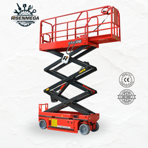 स्व-चालित इलेक्ट्रिक कैंची लिफ्ट प्लेटफॉर्म 3-20 मीटर 450 किलोग्राम क्षमता लीड-एसिड बैटरी व्हील संरेखण खुदरा के लिए प्रमाणित - Product Image 2