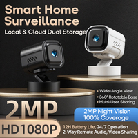 Caméra de surveillance intérieure sans fil WIFI CWISION 1080P HD, petite caméra IP pour la sécurité à domicile, surveillance des animaux de compagnie et des bébés, vision nocturne