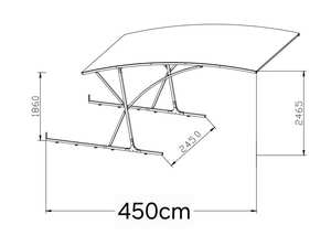 หลังคาโรงรถคุณภาพสูง <span class=keywords><strong>QIA</strong></span> HE LC-2 สำหรับกลางแจ้ง ทำจาก PVC พร้อมโครงเหล็ก กันน้ำ ปรับแต่งสีได้ ทนทาน ใช้เป็นหลังคาคลุมรถ - Product Image 3