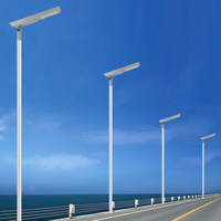 Farola Solar Todo en Uno de Alta Luminosidad, Lámpara Solar LED para Exteriores, IP65 Impermeable, para Carreteras, Jardines y Estacionamientos