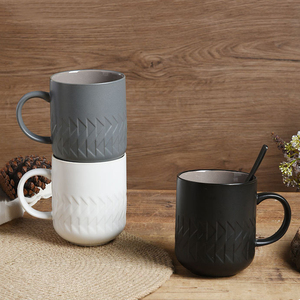 Customized Logo Simple Coffee Mug Nordic Style <b>Large</b> Ceramic <b>Cup</b> for Office and Home Use - Product Image 4