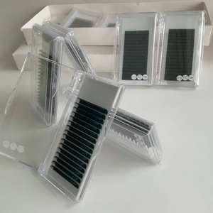 ラッシュトレイプライベートラベルベルベットカシミアラッシュロシアボリューム個別まつげエクステンションマットブラック独自ロゴL <span class=keywords><strong>M</strong></span> - Product Image 2