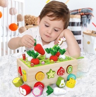 Jeu de récolte de carottes en bois forme tri jouet voiture enfants Montessori jouets préscolaire apprentissage précoce jouets éducatifs pour bébé tout-petit