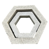 Brique de protection de pente hexagonale creuse en béton préfabriqué C35 avec design traditionnel pour pavage de sol, origine Jiangsu